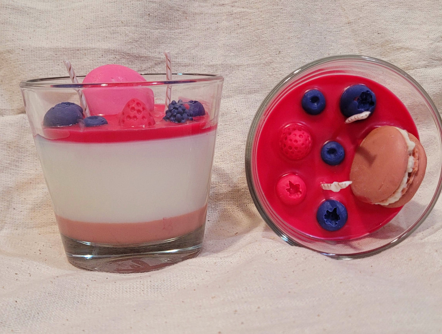 Vela tarta de frutos rojos