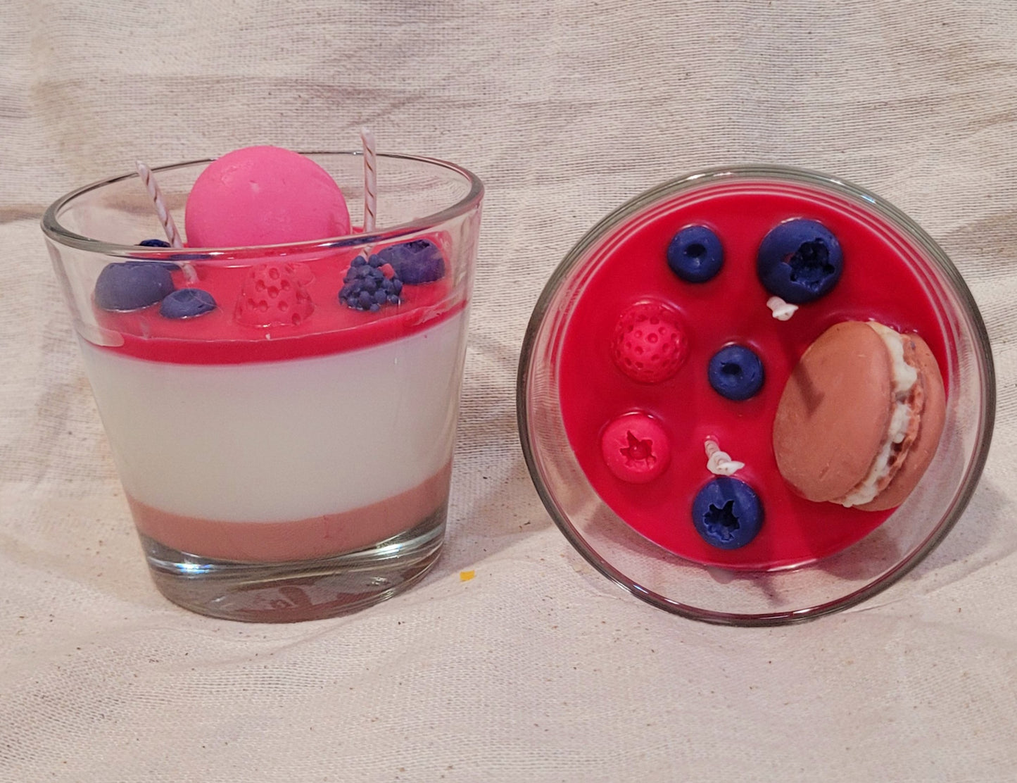 Vela tarta de frutos rojos