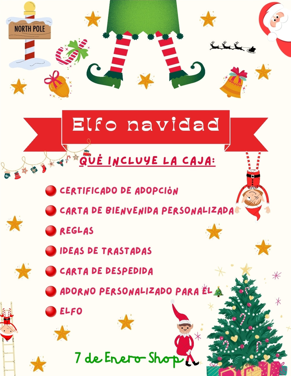 Caja elfo navidad